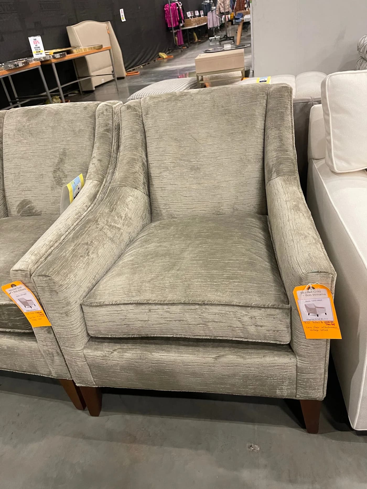 Mitchell Gold + Bob Williams Cara Chair with Performance Vintage Velvet — additional view 2