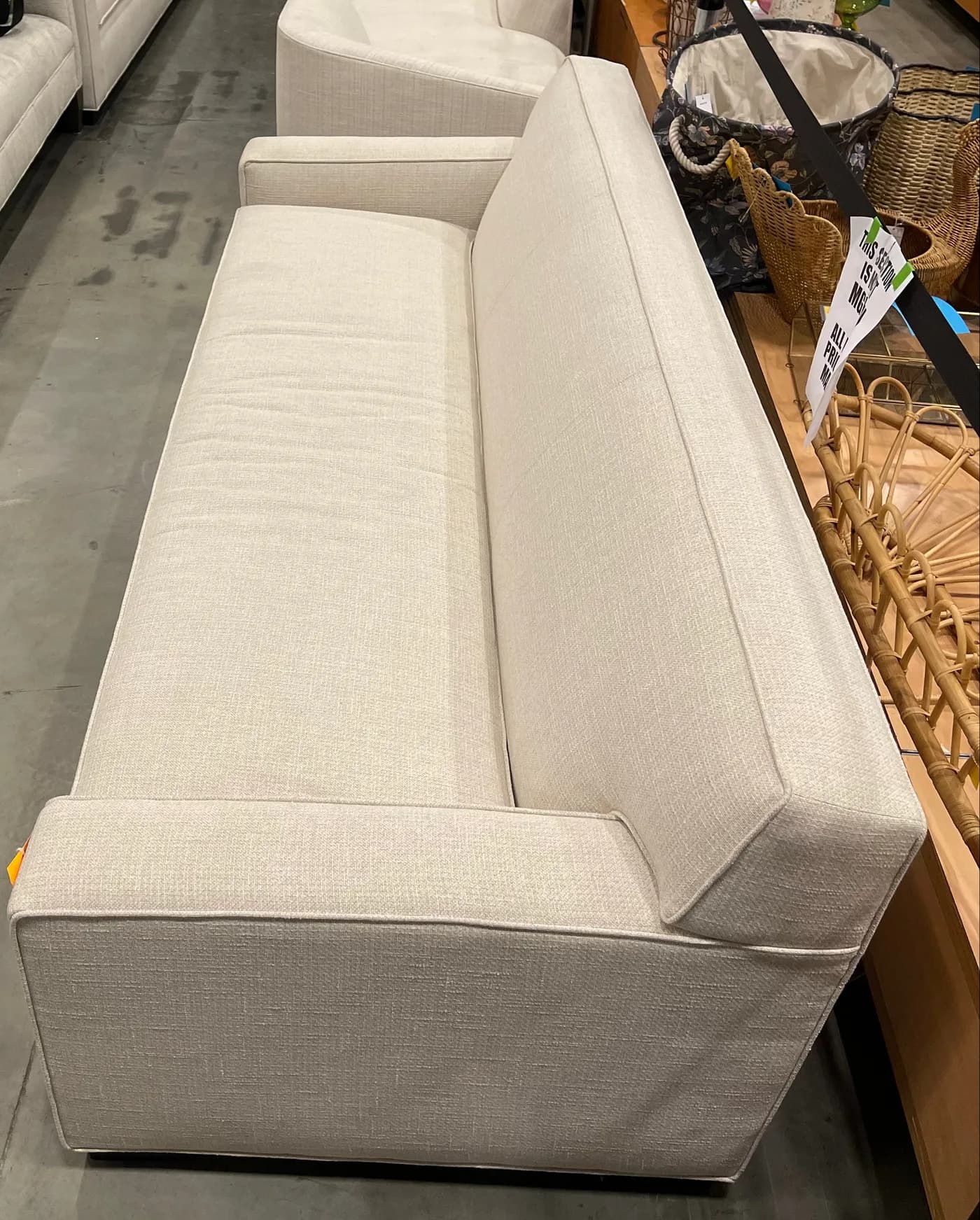Mitchell Gold + Bob Williams Jean-Luc Bench 90 Sofa with Textured Weave — additional view 2