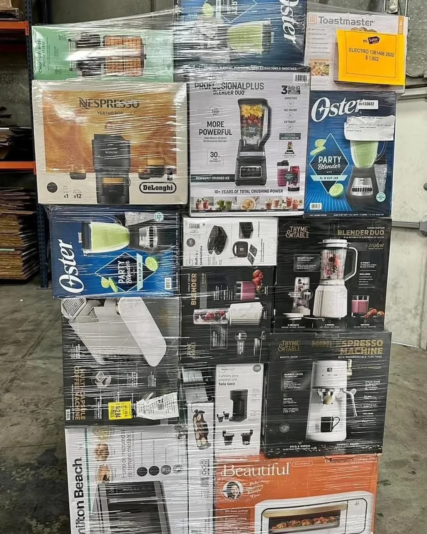 Kitchen Appliance Pallet, 200 Units — full lot photo