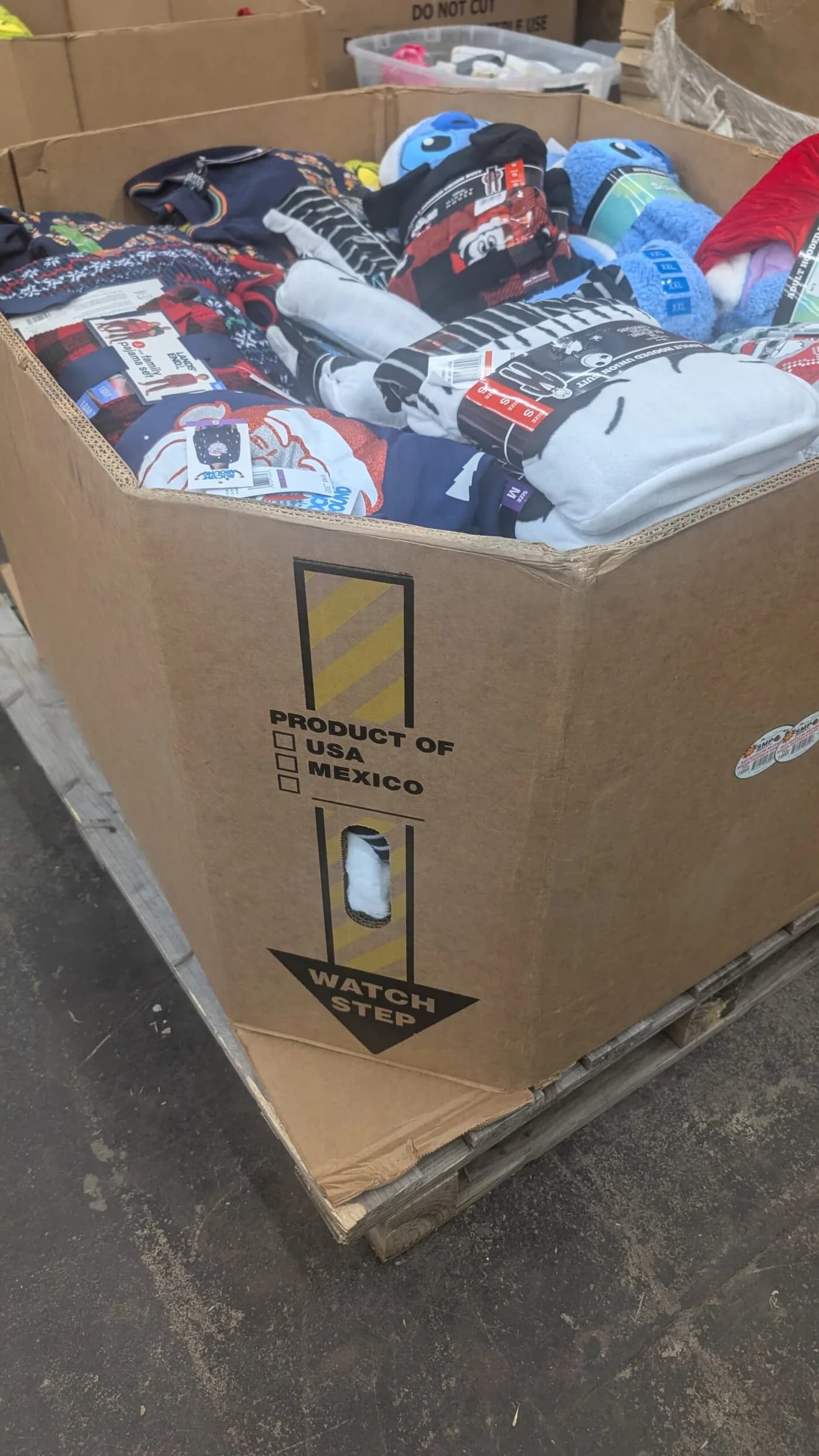 BJ's Christmas Apparel Pallet — full lot photo