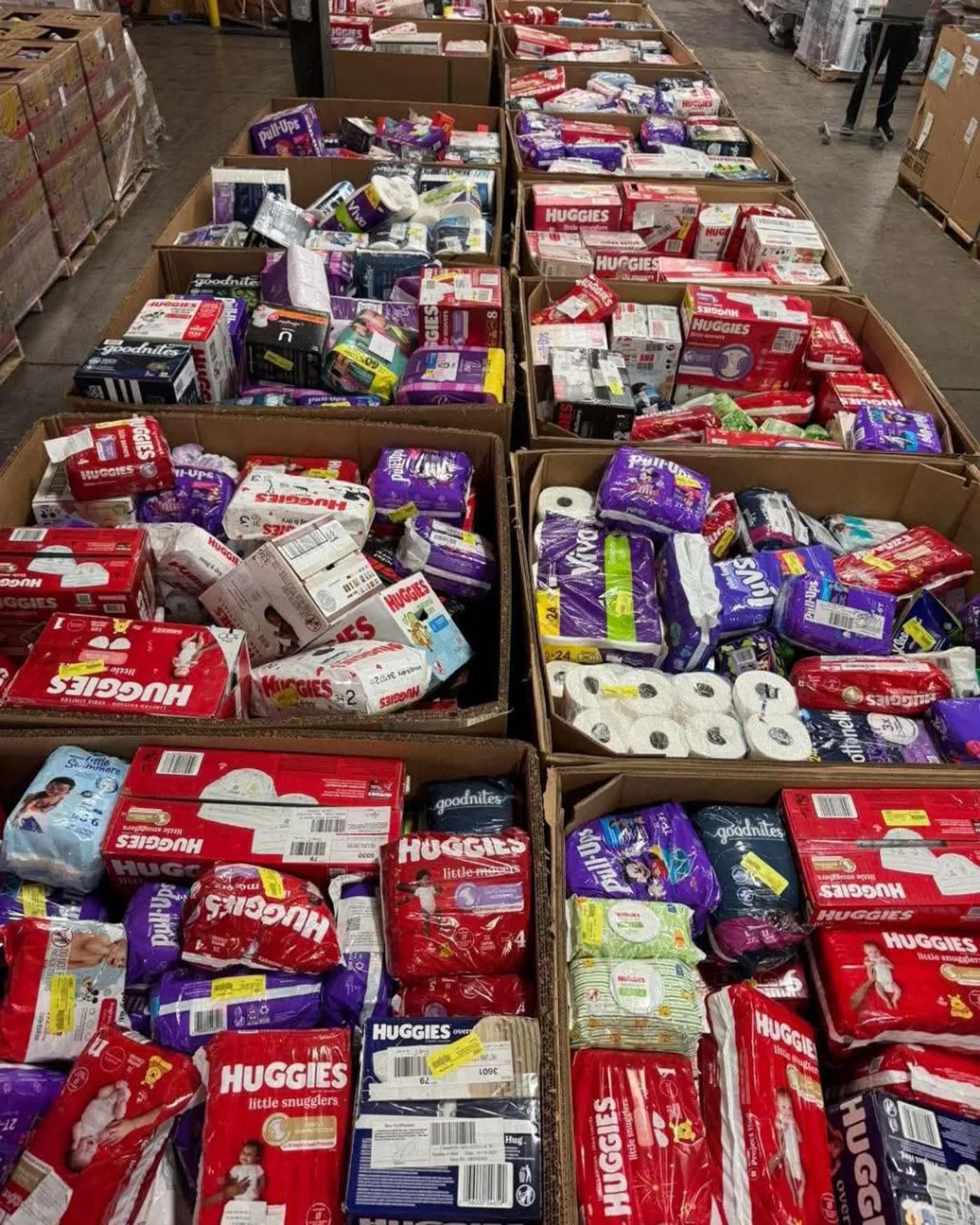 Wholesale Baby Diapers Pallet (50 Cases) — full lot photo