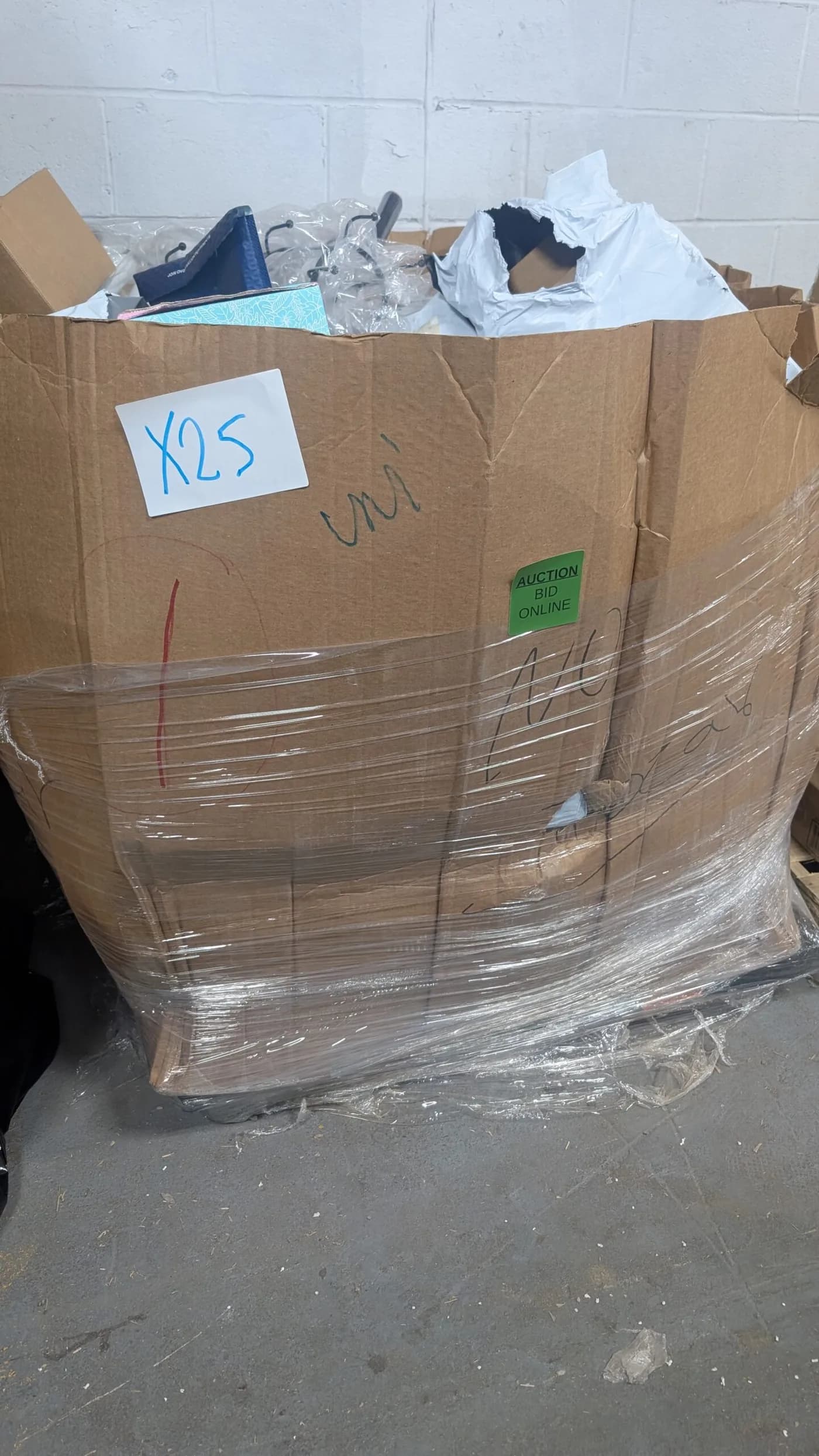 Deluxe Mail Liquidation Pallet — full lot photo