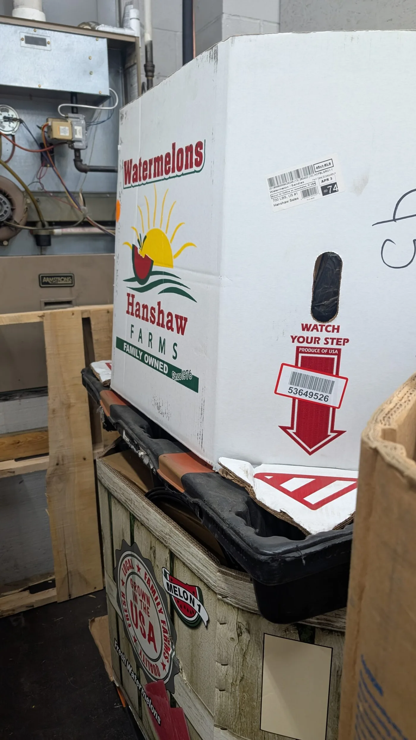 Double-Stacked Mixed Merchandise Pallet — full lot photo