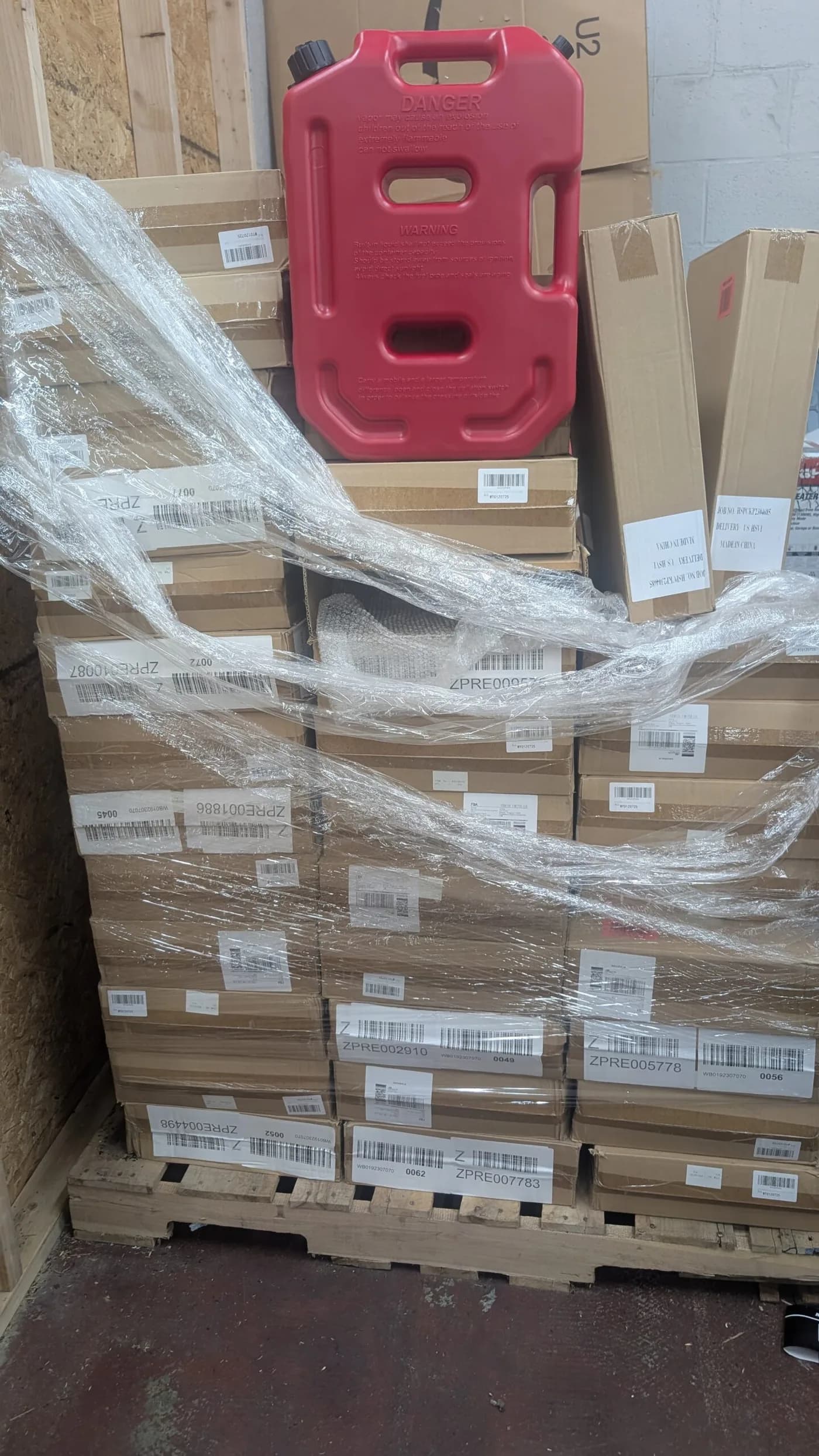 Plastic Fuel Tanks Wholesale Lot — full lot photo