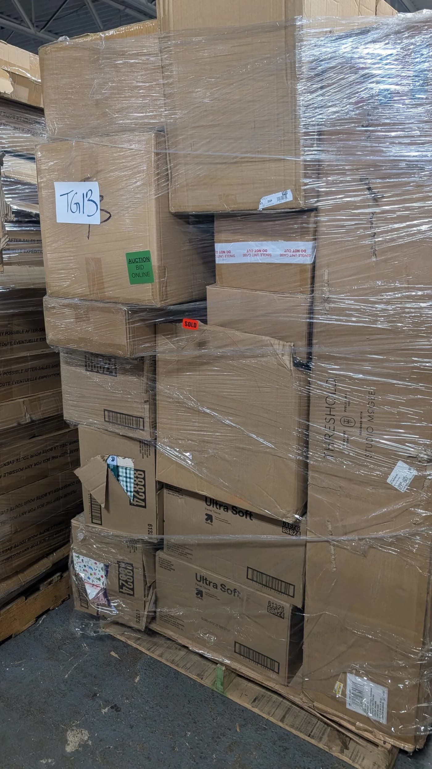 Target TG13 Unmanifested Single Pallet — full lot photo
